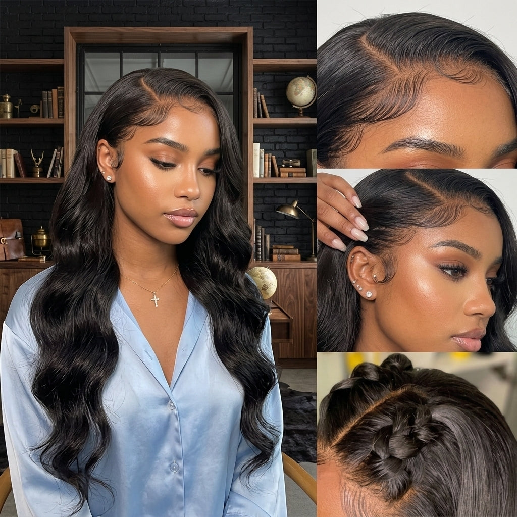 Body Wave Lace Front Wig – 100% Human Hair | 1B Natural Black