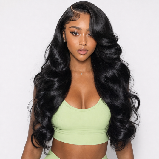 Body Wave Lace Front Wig – 100% Human Hair | 1B Natural Black