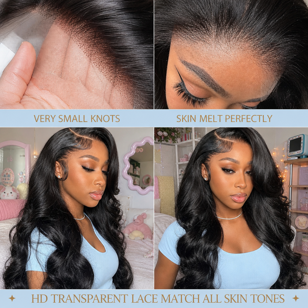 Body Wave Lace Front Wig – 100% Human Hair | 1B Natural Black